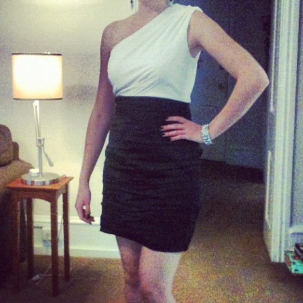 DONATING 8/1! | Express | one-shoulder dress